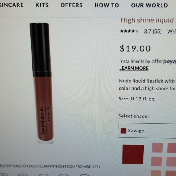 SAVAGE BareMinerals Gen Nude Patent Lip Lacquer - Picture 2 of 2